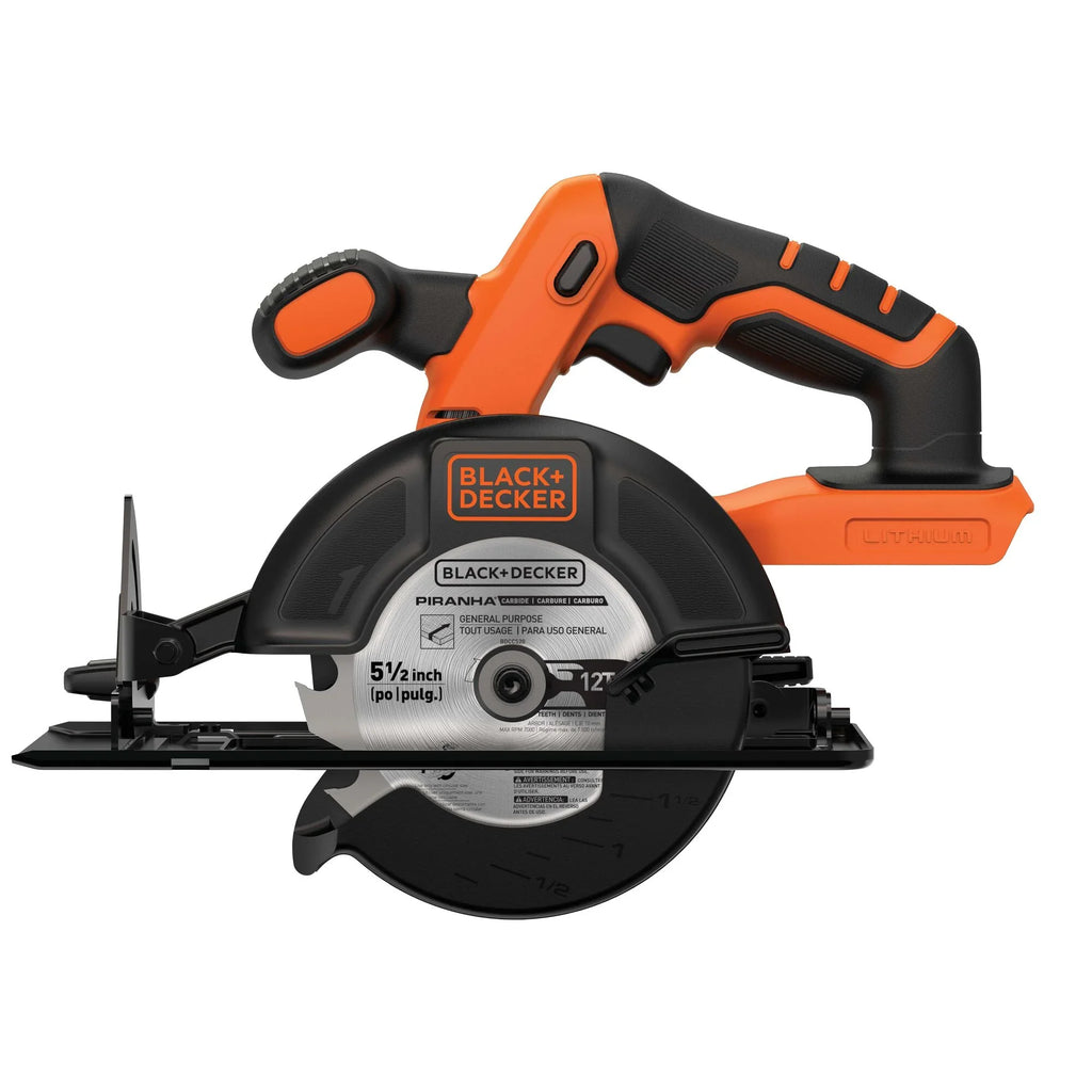 2026 New BLACK+DECKER 20V MAX* POWERCONNECT 5-1/2 in. Cordless Circular Saw, Tool Only, (BDCCS20B)