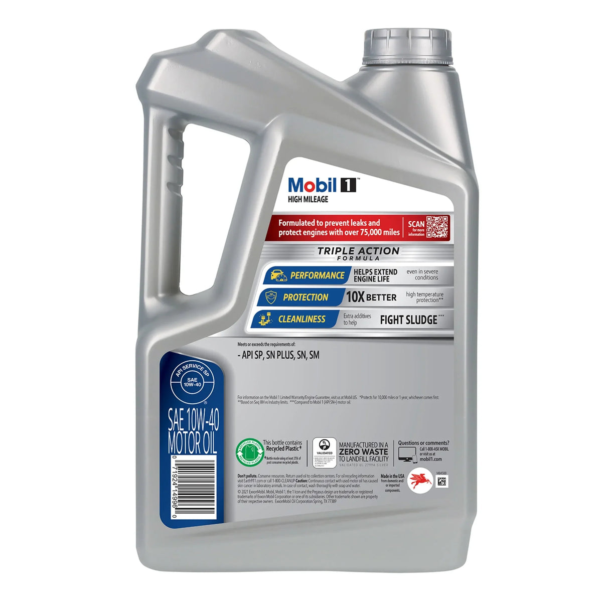 2026 NewMobil 1 High Mileage Full Synthetic Motor Oil 10W-40, 5 Quart (Pack of 3)