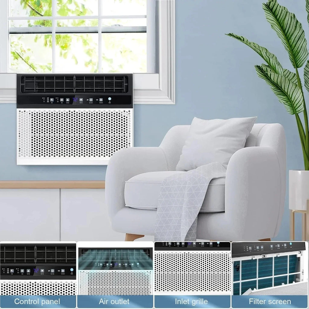 2026 NewAntarctic Star 12,000 BTU U-shaped window air conditioner, cools rooms up to 550 square feet with 6 modes, 24-hour timer, ultra-quiet window air conditioner