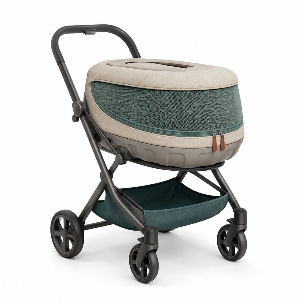 3-in-1 Pet Stroller, Detachable Carrier and Vehicle Seat