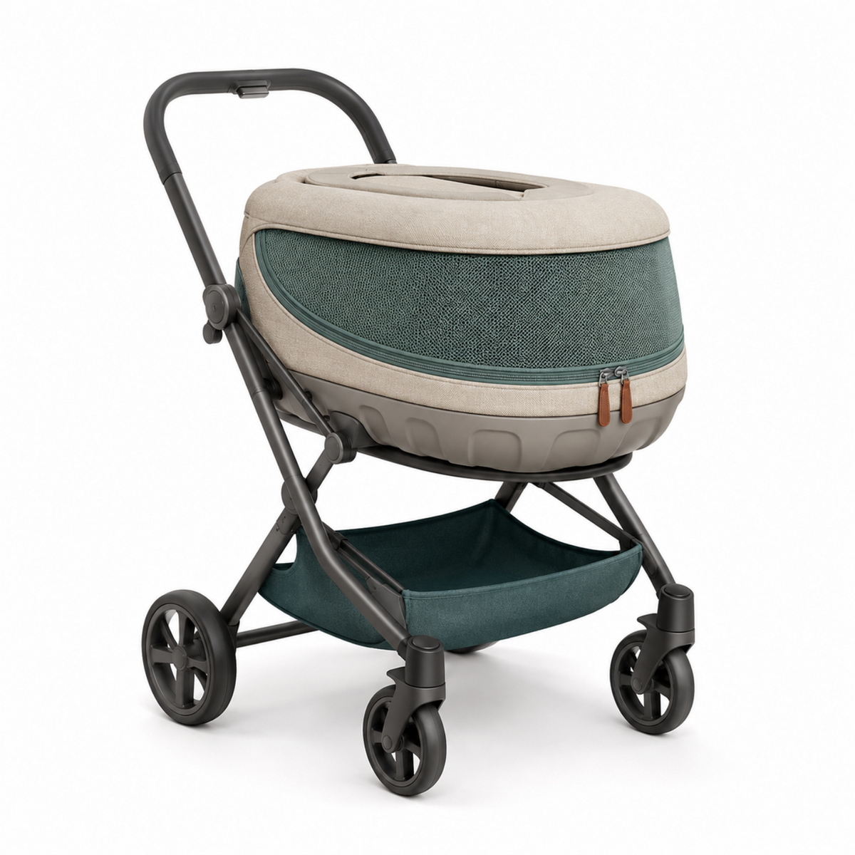 3-in-1 Pet Stroller, Detachable Carrier and Vehicle Seat