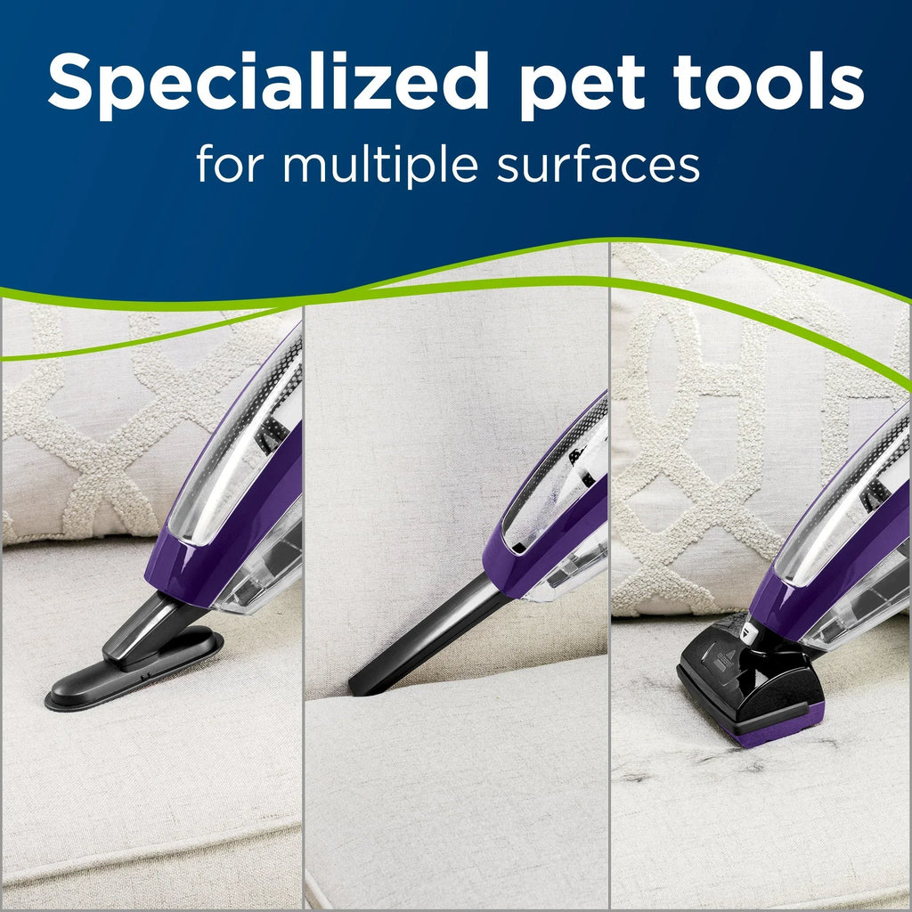 2026 NewBISSELL Pet Hair Eraser Lithium Ion Cordless Hand Vacuum, Purple, 2390A