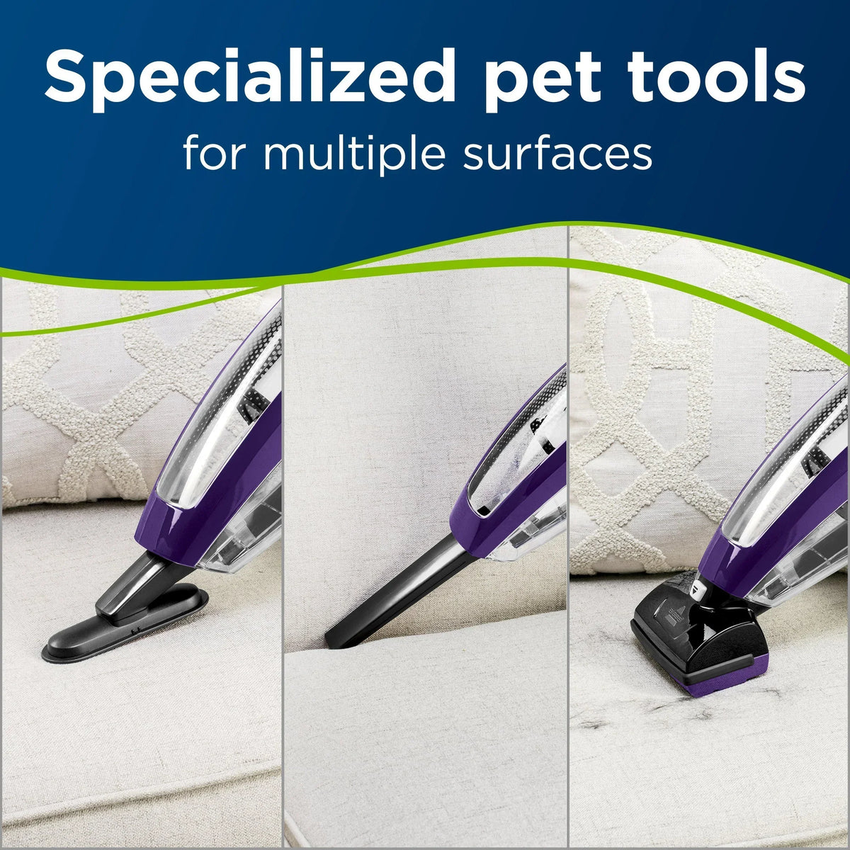 2026 NewBISSELL Pet Hair Eraser Lithium Ion Cordless Hand Vacuum, Purple, 2390A