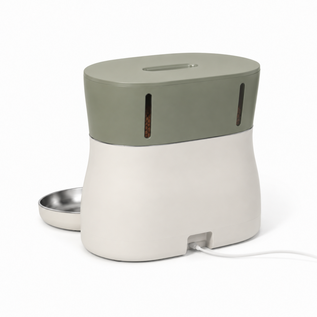 5.5L Dual-Hopper Automatic Pet Feeder with Twin Stainless Steel Bowls