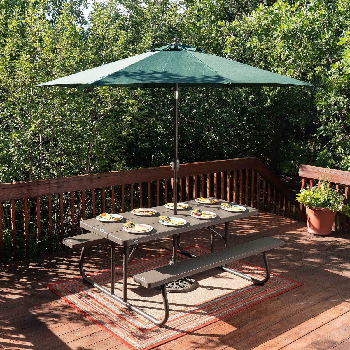 Lifetime 6 Foot Folding Picnic Table, Brown, 60105