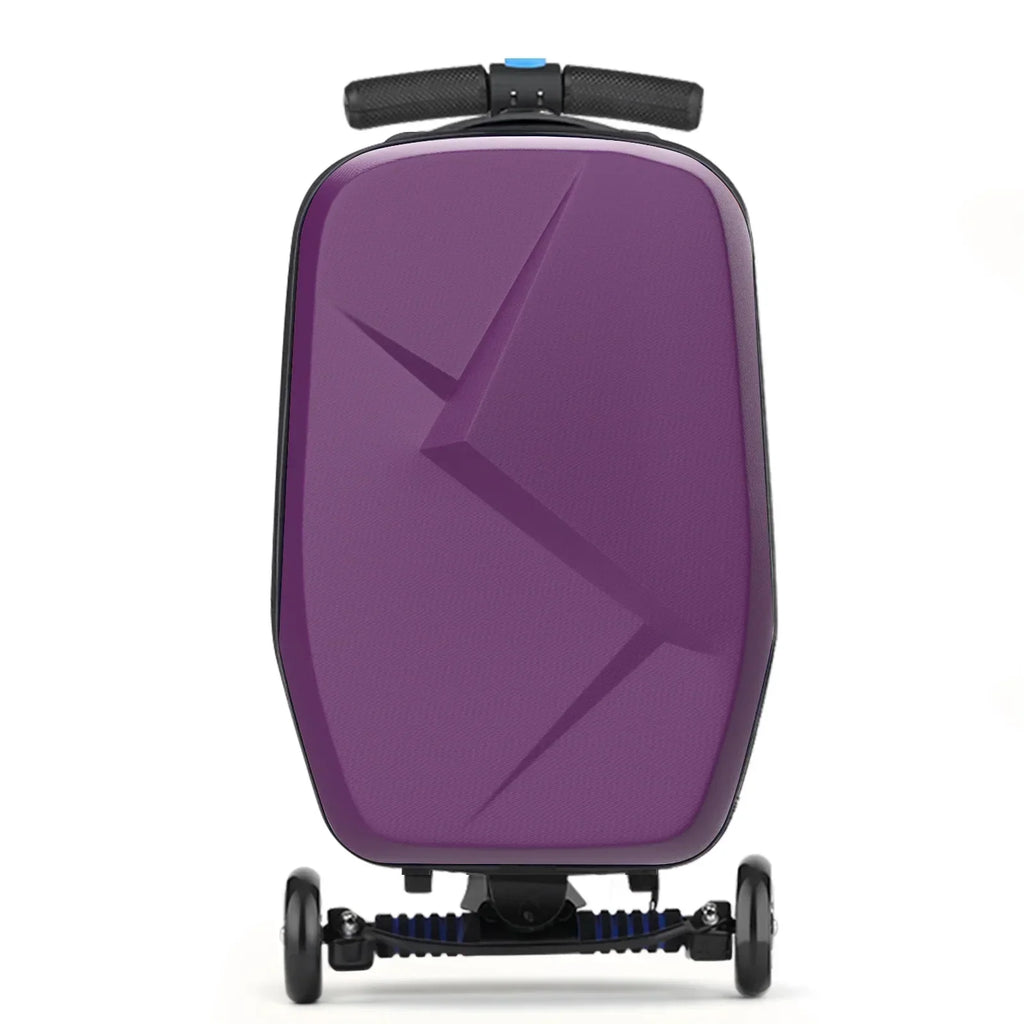 2026 NewAdvwin Scooter Luggage for Kids & Adults, Hardside Ride on Suitcase for Kids Ages 4-15 Multifunctional Lightweight Foldable Carry on Luggage with Wheels Ride on for Children Teenagers, Pink