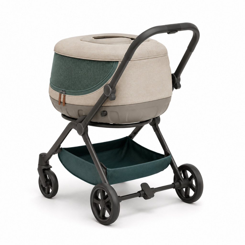 3-in-1 Pet Stroller, Detachable Carrier and Vehicle Seat