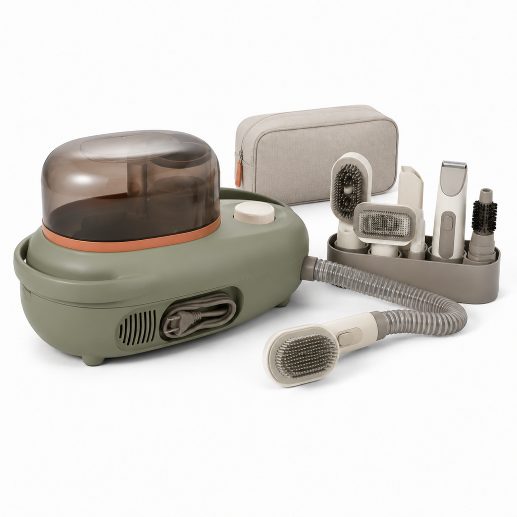 8-in-1 Low-Noise Pet Grooming Vacuum Kit