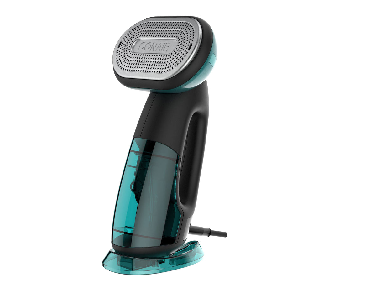 2026 NewConair Turbo ExtremeSteam 1875 Watt Handheld Fabric, 2-in-1 Steam and Iron Garment Steamer, One Size, Black/Green GS107
