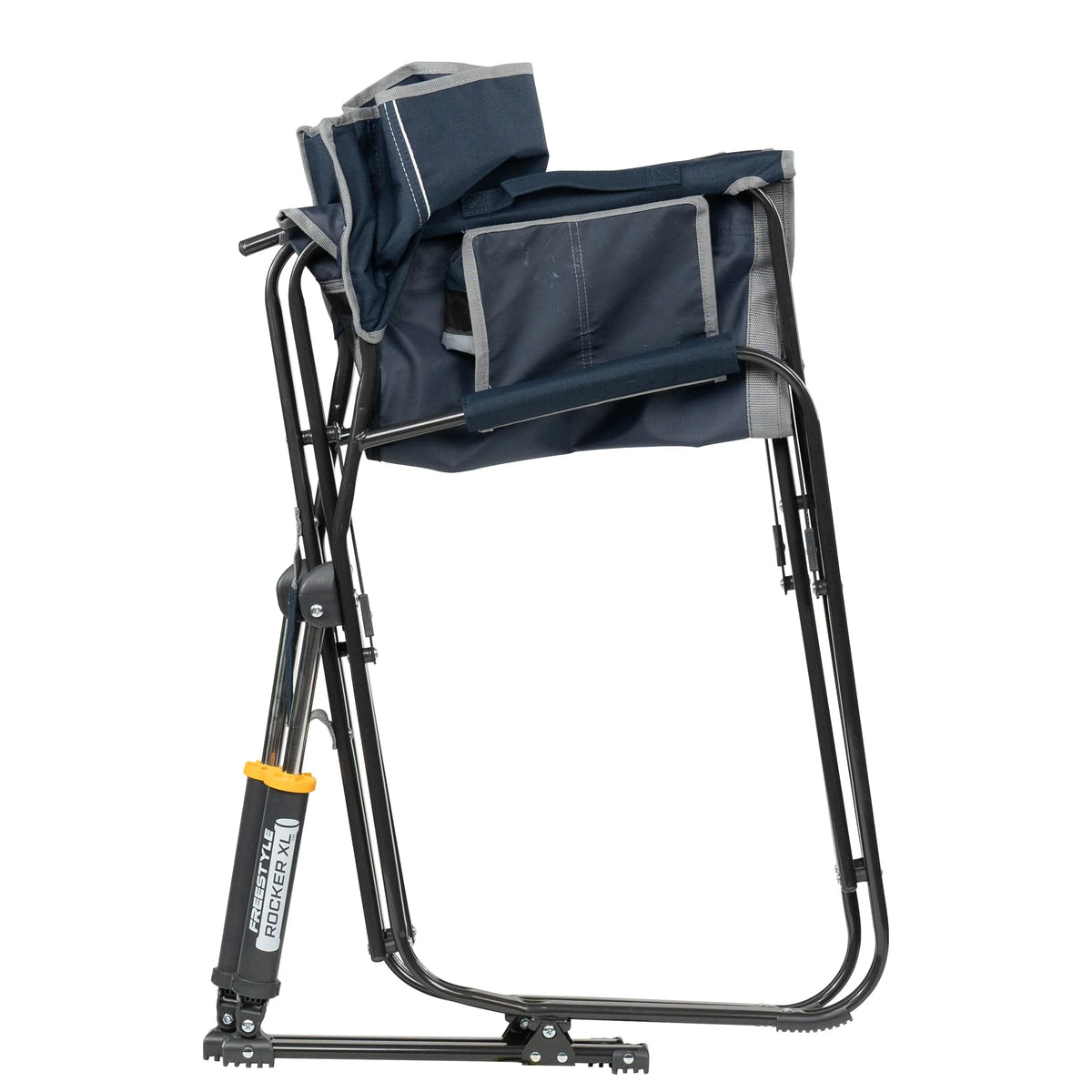 GCI Outdoor Freestyle Rocker XL Oversized Foldable Rocking Camp Chair, Pewter