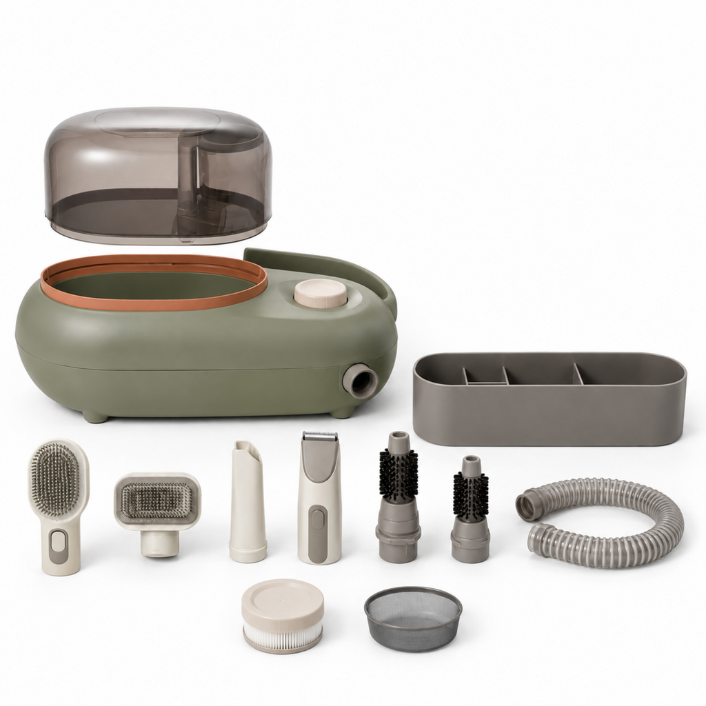 8-in-1 Low-Noise Pet Grooming Vacuum Kit