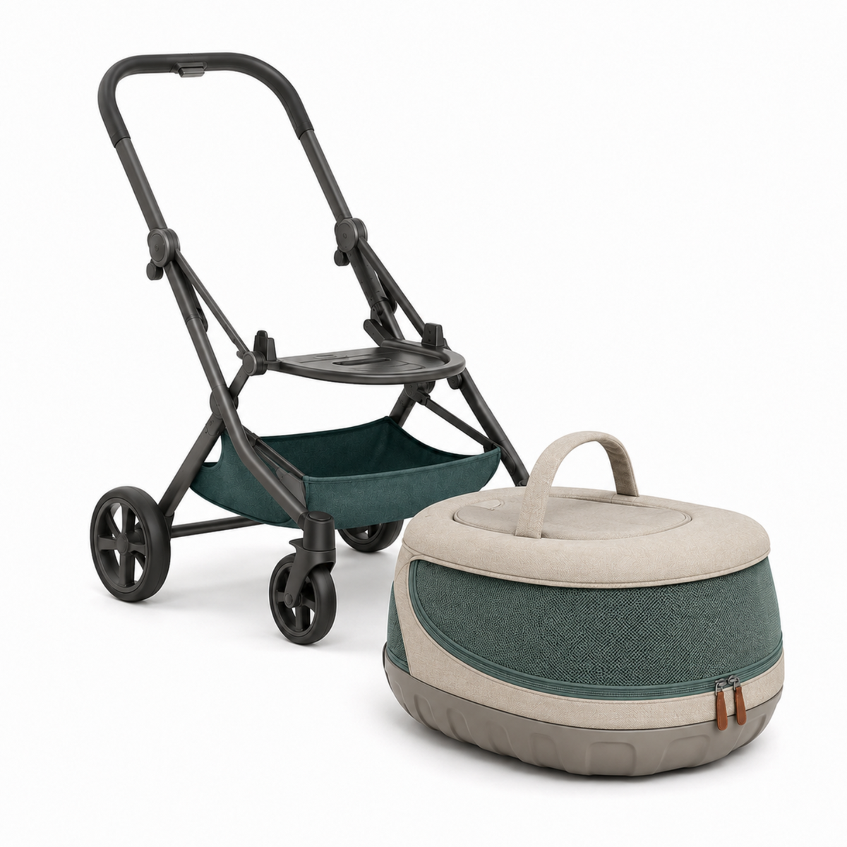 3-in-1 Pet Stroller, Detachable Carrier and Vehicle Seat