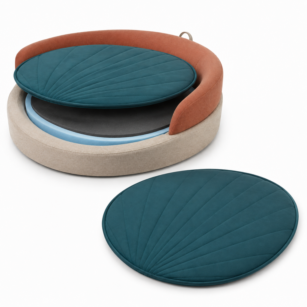 42-in Dual-Layer Orthopedic Dog Bed with Low Entry