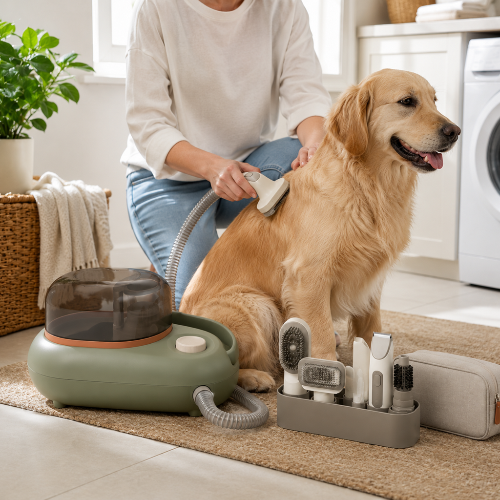 8-in-1 Low-Noise Pet Grooming Vacuum Kit