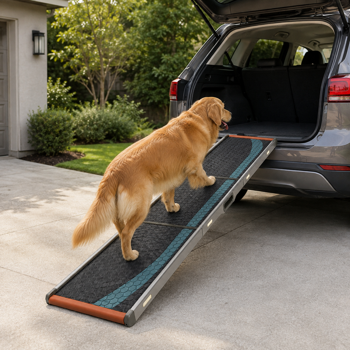 66-in Tri-Fold Non-Slip Dog Ramp with Carry Handle