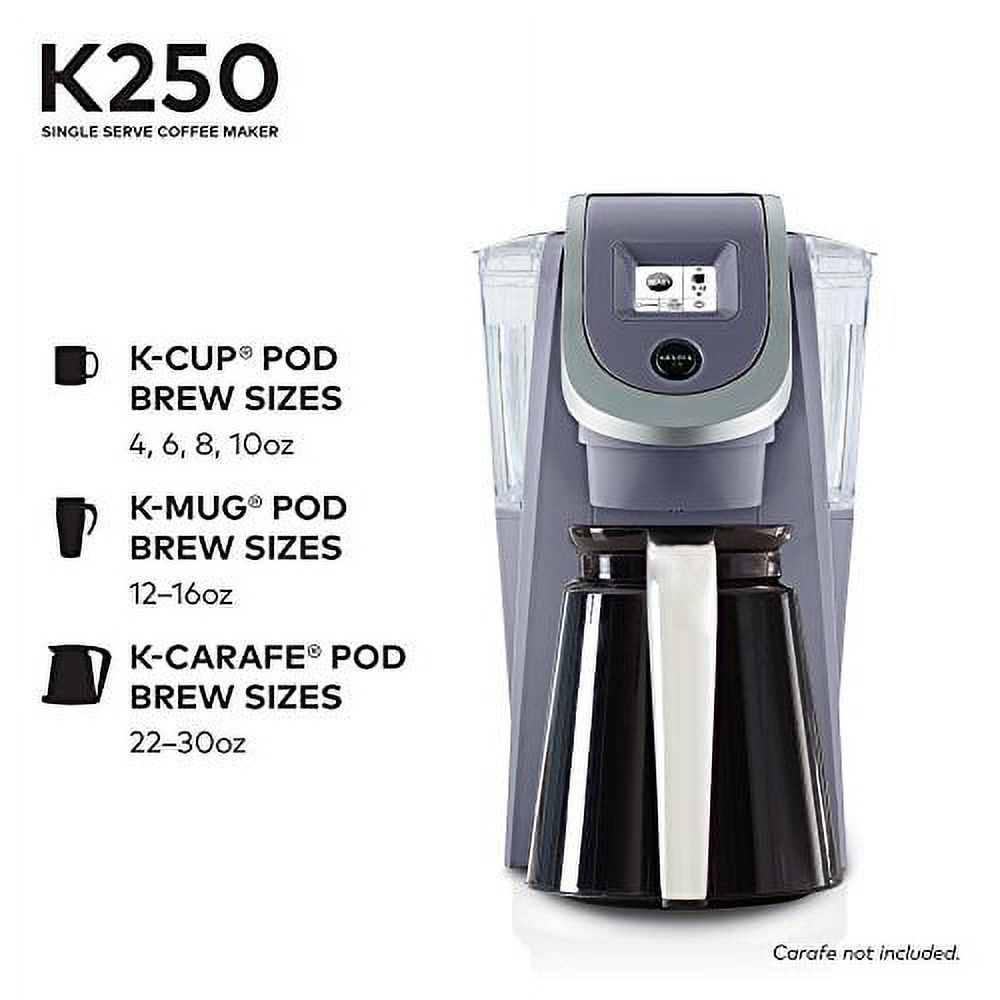 2026 NewKeurig K250 Coffee Maker, Single Serve K-Cup Pod Coffee Brewer, With Strength Control, Plum Gray