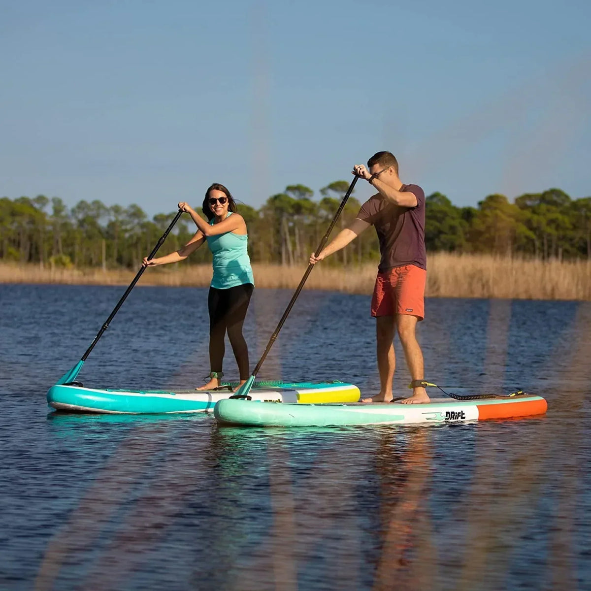 2026 NewDrift Aero Inflatable Stand Up Paddle Board - SUP Paddle Board & Accessories, Including Pump, Paddle, and More - Classic Woodgrain, Adult, 10'8"