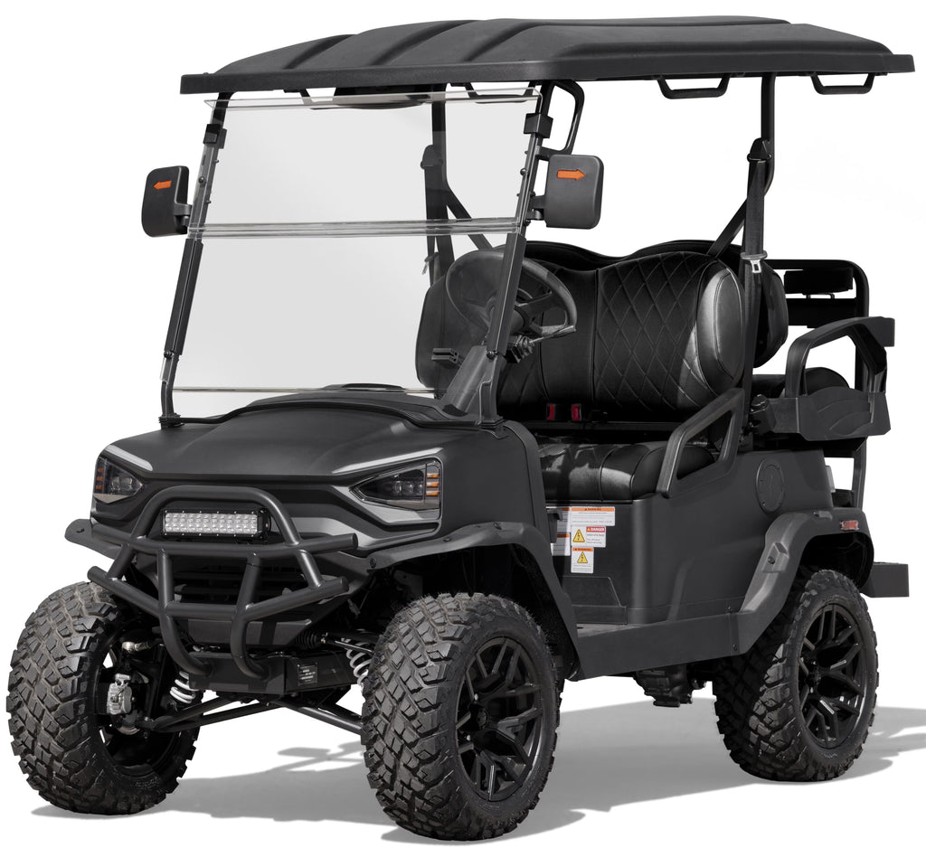 2026 NewColeman Powersports CGC2 51.2V Electric Utility Golf Cart, 4-Seater Vehicle Up to 20 MPH & 40 Miles Range, 5kW Motor, LCD Display & Rear Storage, Ages 16 and Up, Matte Black