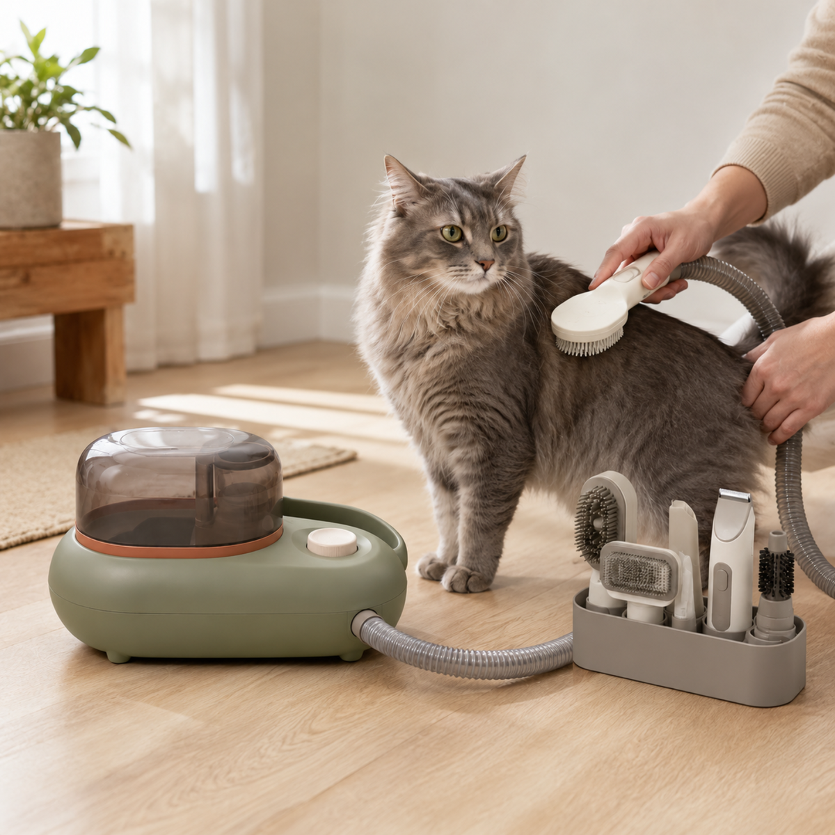 8-in-1 Low-Noise Pet Grooming Vacuum Kit