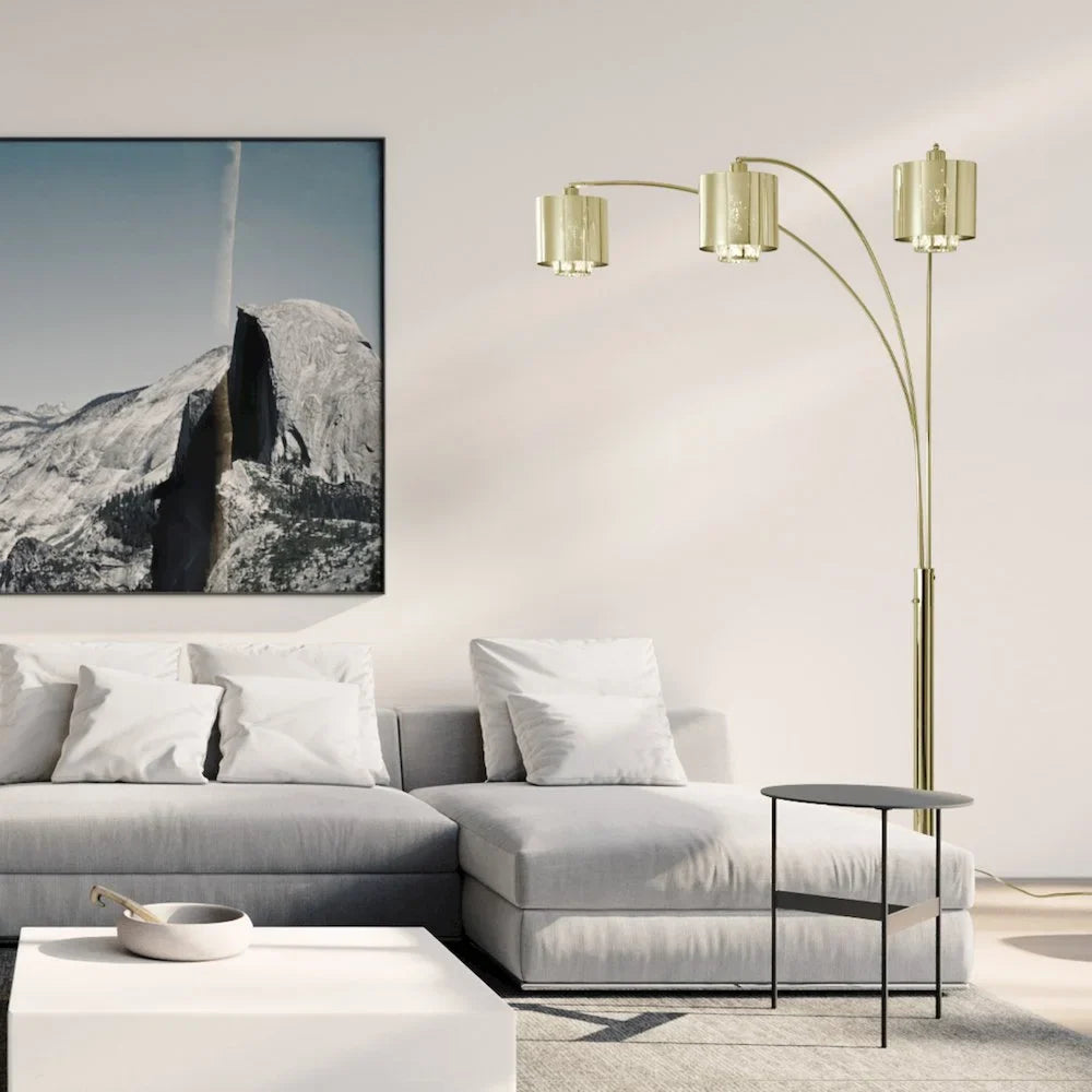2026 NewNOVA OF CALIFORNIA Marilyn 3 Light Arc Floor Lamp - Weathered Brass