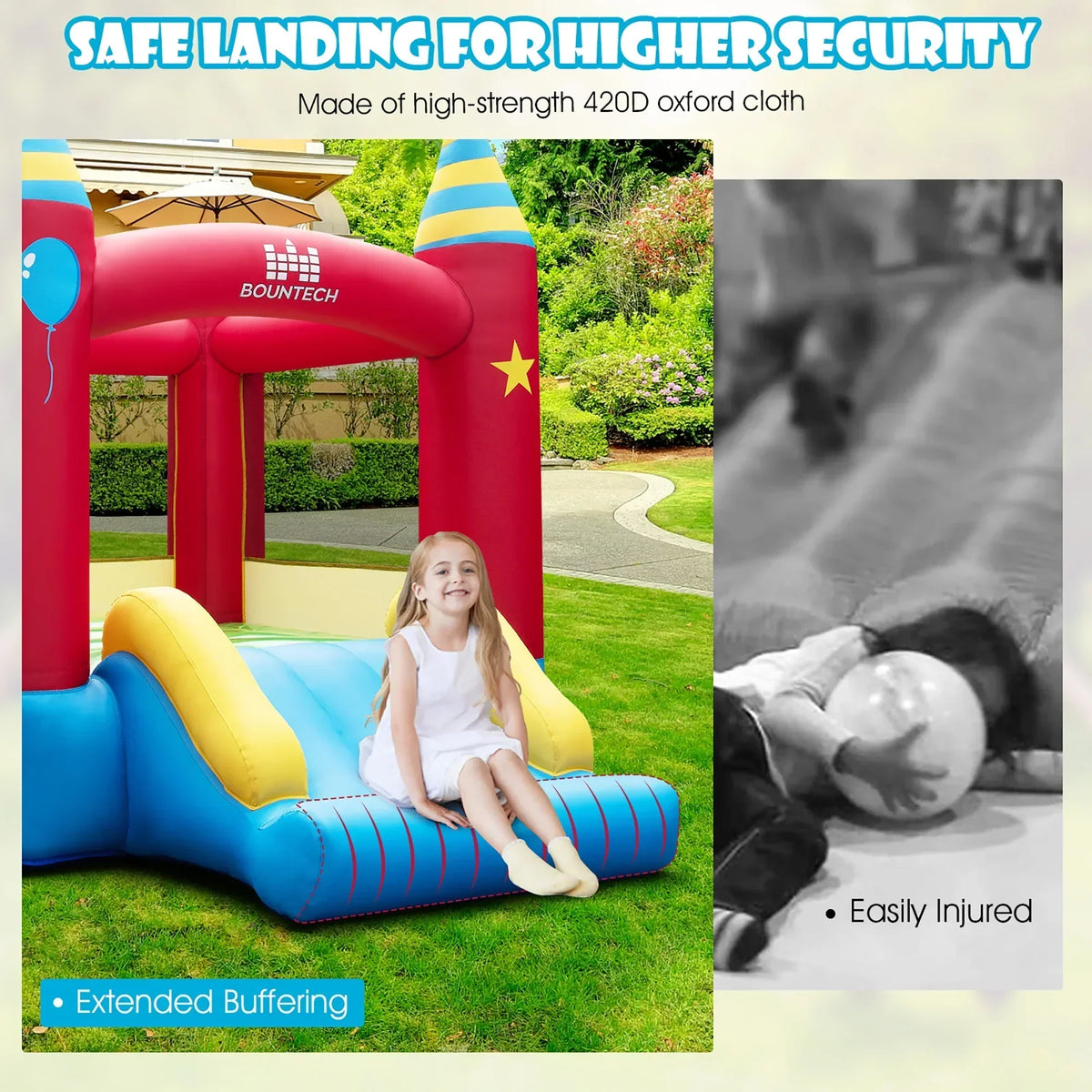 2026 NewCostway Inflatable Kids Jumping Bouncer Indoor Outdoor with 480W Blower