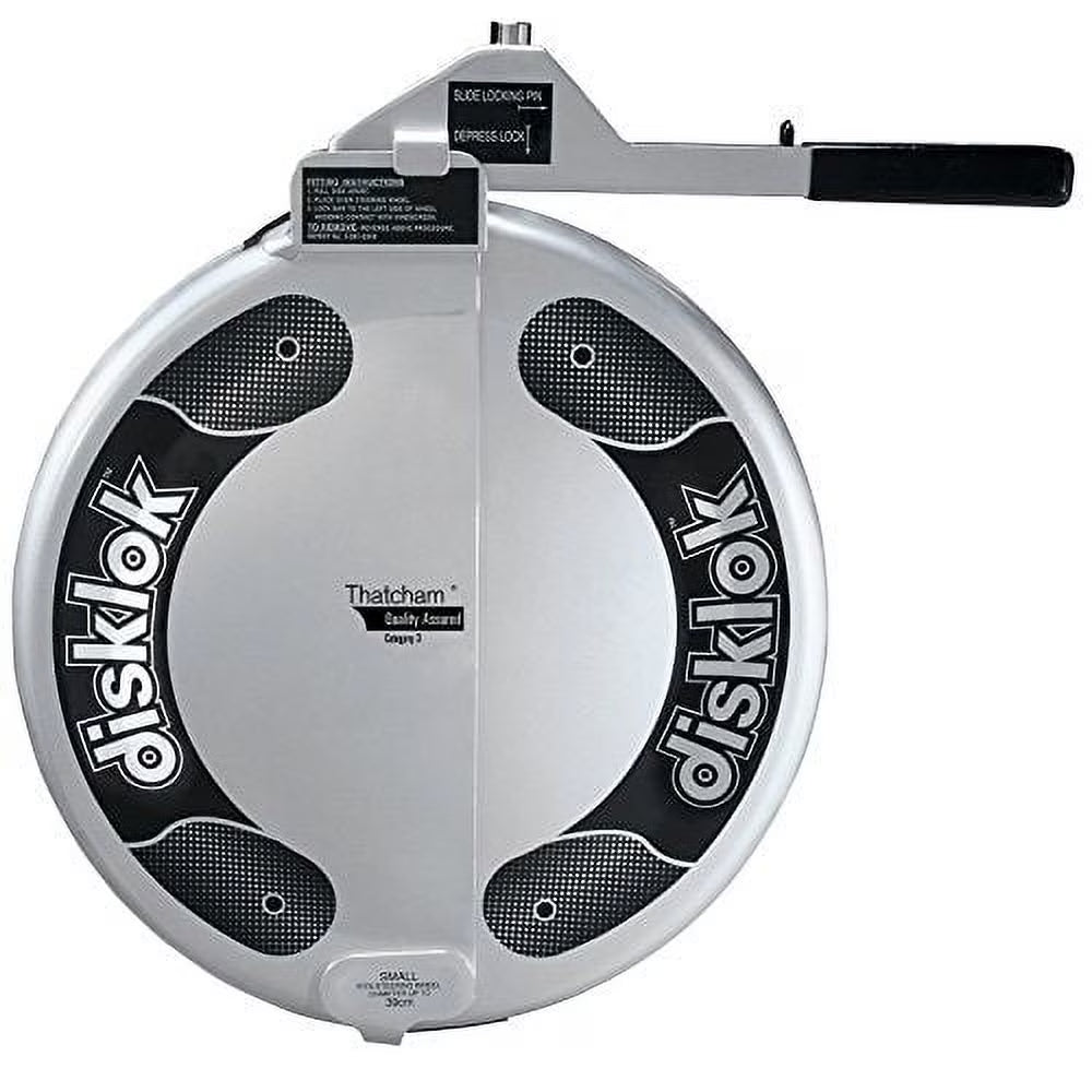 2026 NewDisklok Security Device - Steering Wheel Lock - Silver - Left Hand Drive (LHD)
