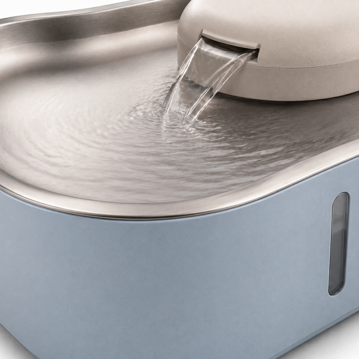 6L Wide-Deck Stainless Steel Pet Water Fountain
