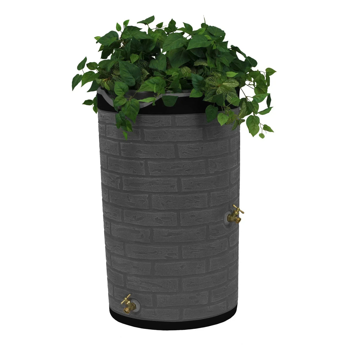 2026 NewGood Ideas IMP-D50-DAR Impressions Downton Rain Saver Rain Barrel, 50 Gallon, Dark Granite