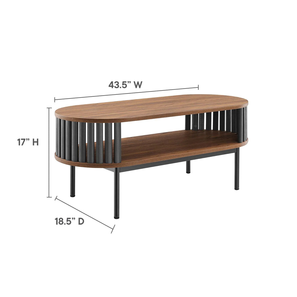 2026 NewModway Fortitude Wood Coffee Table in Walnut Black