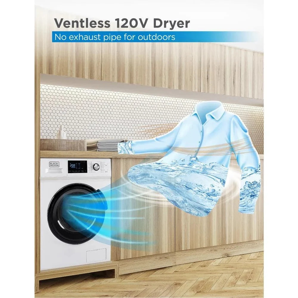 2026 NewBLACK+DECKER 2.7 cu. ft. All-in-One Washer and Dryer Combo in White BCW27MW💝 Last Day For Clearance