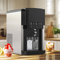 2026 NewAdvwin 3 in 1 Water Dispenser with Ice Maker Countertop, Bullet Ice, Crushed Ice, Water Cooler, 44Lbs/24H, 12 Ice Cube/6Min, Self-cleaning, 4Lbs Ice Storage, Home, Kitchen, Party, RV