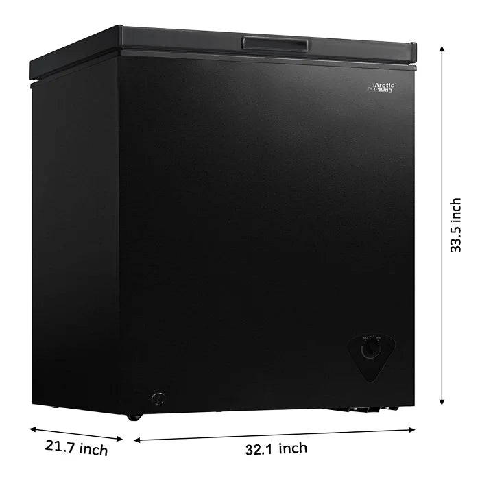 2026 NewArctic King 7 Cu ft Chest Freezer, Black