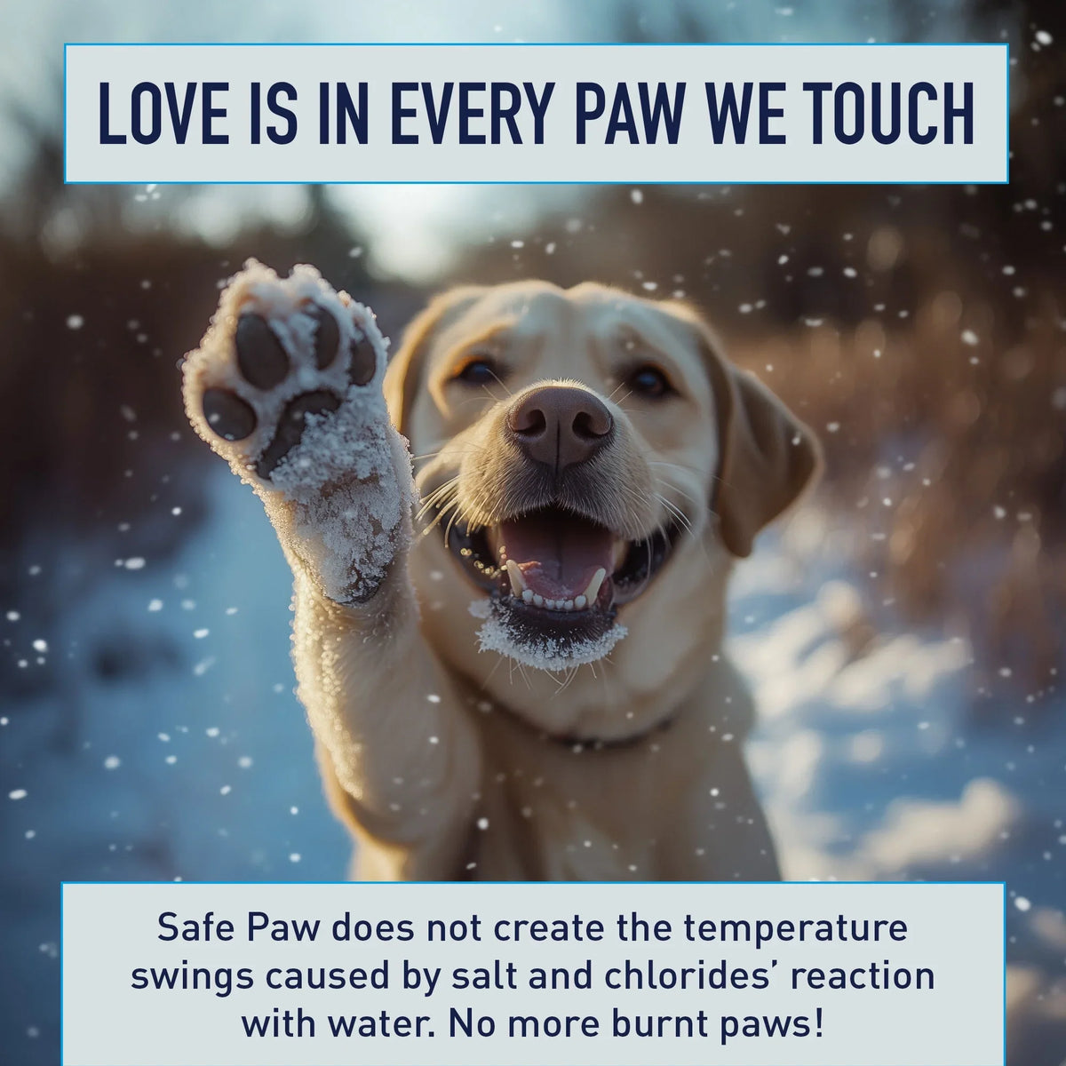 2026 NewSafe Paw Pet Safe Ice Melt, 100% Salt and Chloride free with Traction Agent, Non-Toxic, Fast Acting, Lasts 3X Longer -C 35 Lbs