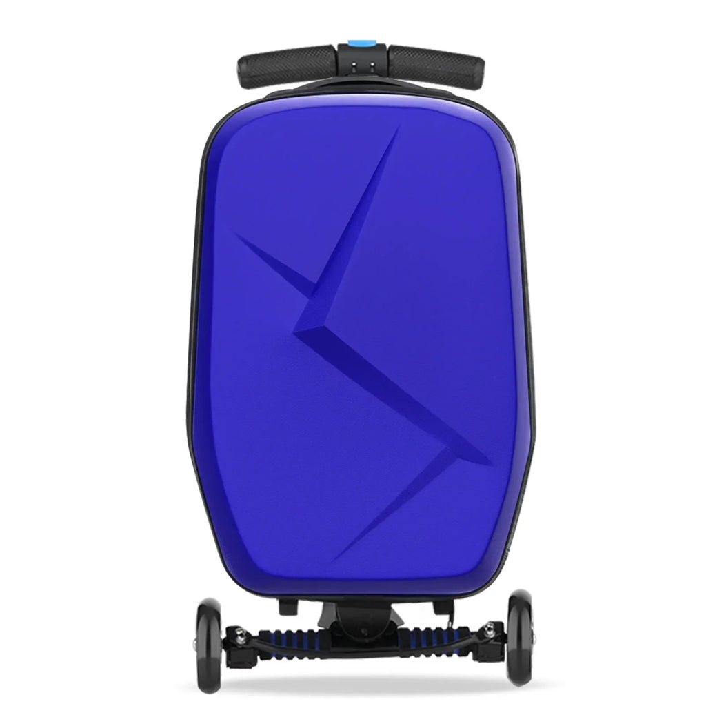 2026 NewAdvwin Scooter Luggage for Kids & Adults, Hardside Ride on Suitcase for Kids Ages 4-15 Multifunctional Lightweight Foldable Carry on Luggage with Wheels Ride on for Children Teenagers, Pink