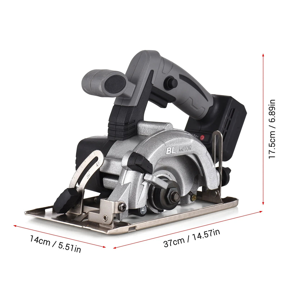 2026 NewNANWEI Circular Saw Electric Saw 21V 7800RPM Cordless Brushless Tile Saw 45 Degree Adjustable Bevel Cutting with 110mm Blade