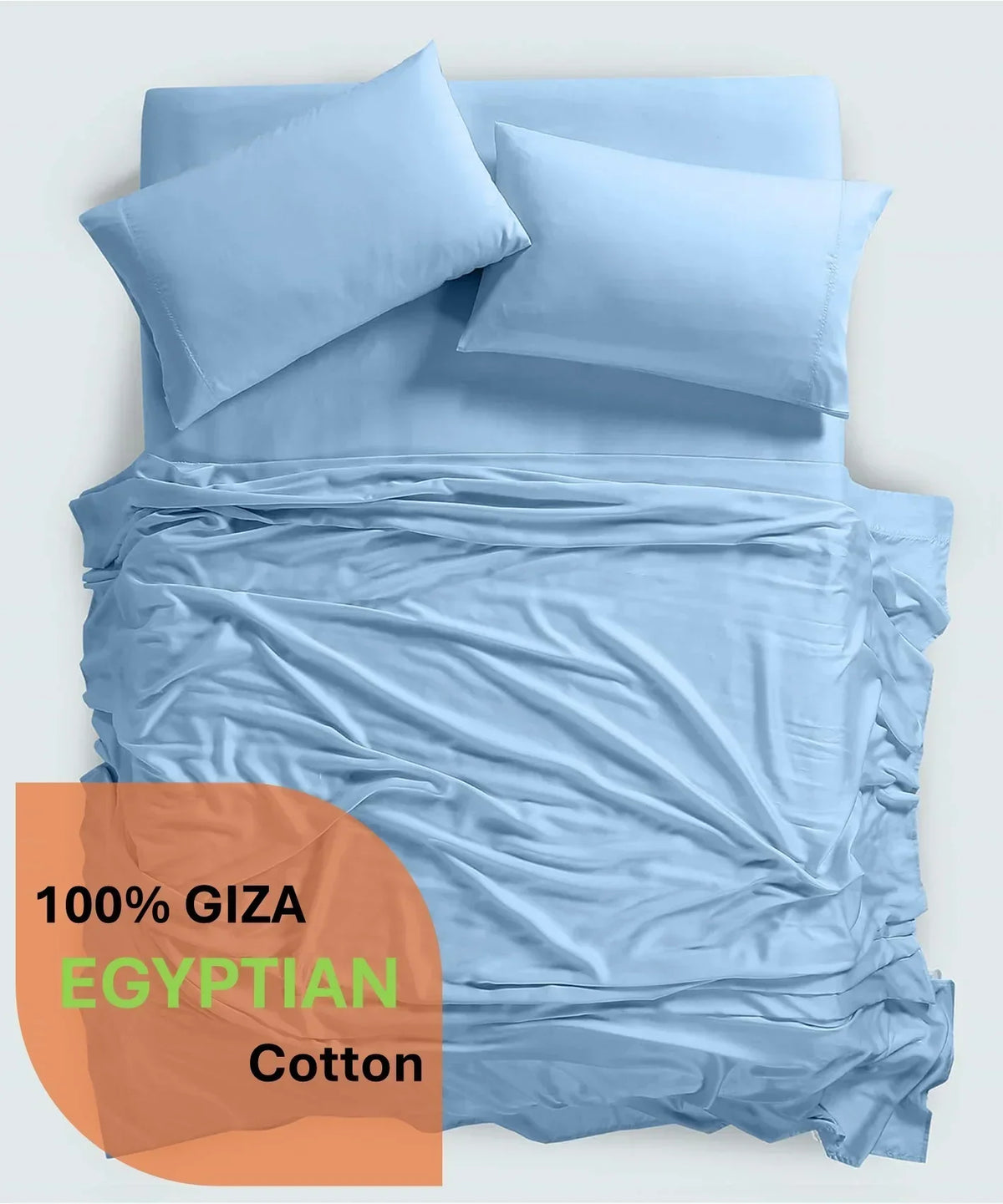 2026 New600 Thread Count, 100% Giza Egyptian Cotton Bedding Set, 4-PC Sheets Set, 15 Inch Deep Pocket of Fitted Sheet, Soft Sateen Weave Breathable - Black, Twin