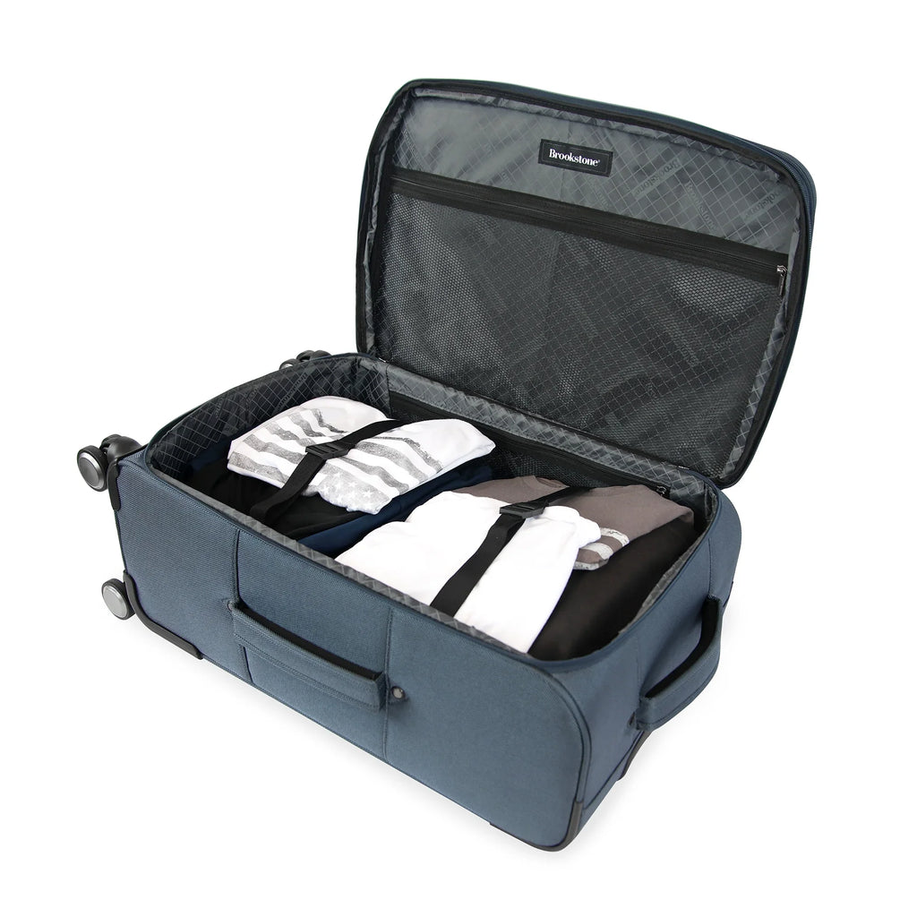 2026 NewBrookstone Harbour 22" Softside Carry-on Spinner Luggage - Dark Charcoal