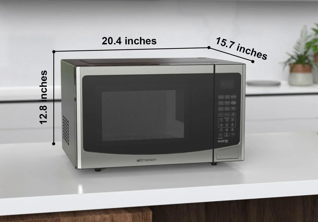 2026 NewEmerson 1.2 Cu Ft, 1000W Stainless Steel Countertop Microwave Oven with Inverter Technology, Touch Control, MWI1212SS