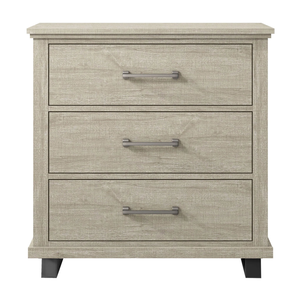 2026 New FESTIVO 32 inch Wide 3-Drawer Bedroom Nightstand with Elevated Metal Legs - Beige