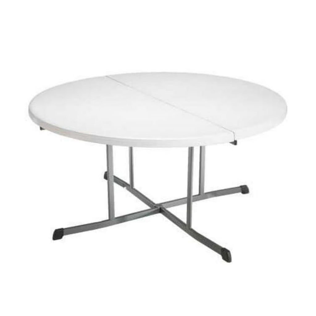 2026 NewLifetime 60" Centerfold Indoor/Outdoor Commercial Grade Folding Round Table, Almond 1 Piece 1 Count (80806)