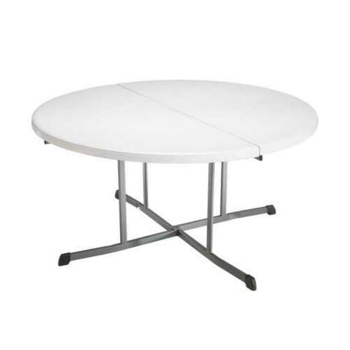 2026 NewLifetime 60" Centerfold Indoor/Outdoor Commercial Grade Folding Round Table, Almond 1 Piece 1 Count (80806)