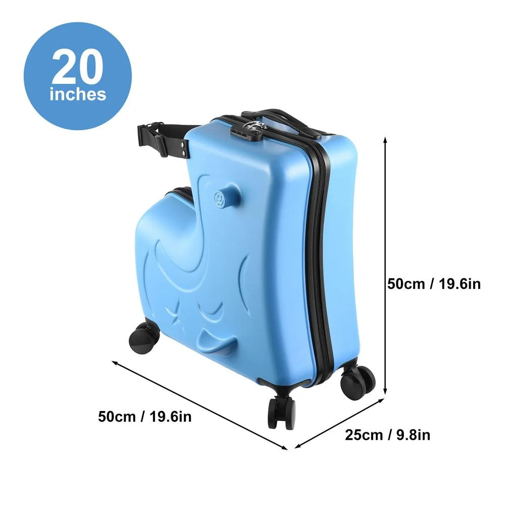 2026 NewTOHU Kids Luggage, Kids Ride-on Luggage with Spinner Wheels Suitcase, Kid's Ride-On Suitcase Help Your Child Relax
