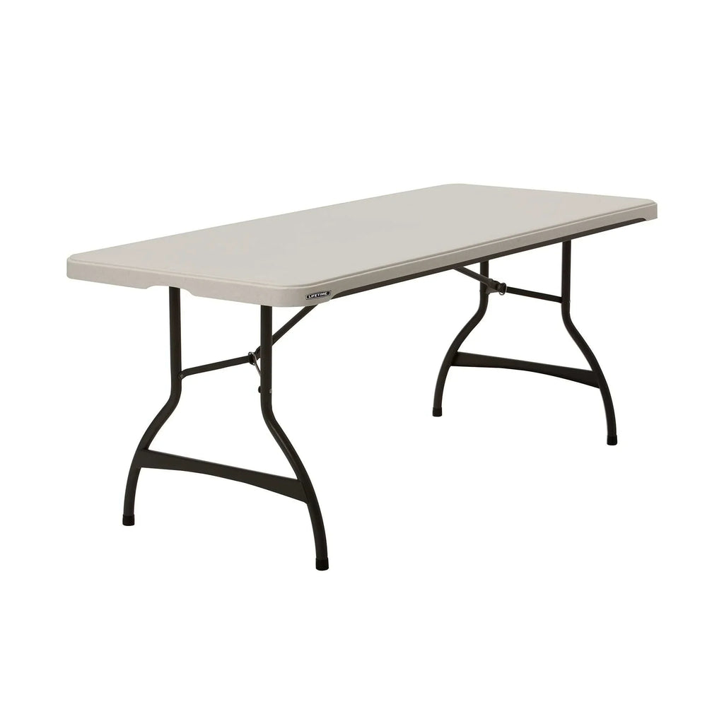 Lifetime 6 Foot Rectangle Folding Table, Indoor/Outdoor Commercial Grade, Black (280350)