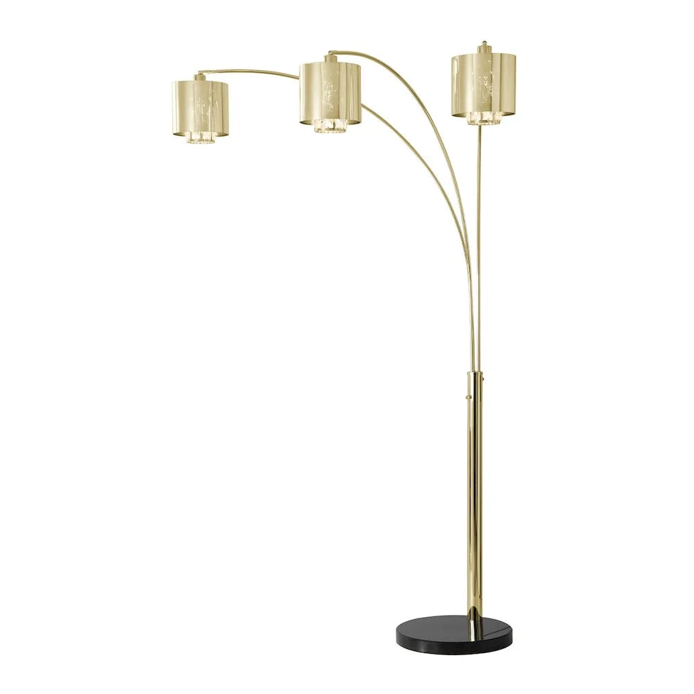2026 NewNOVA OF CALIFORNIA Marilyn 3 Light Arc Floor Lamp - Weathered Brass