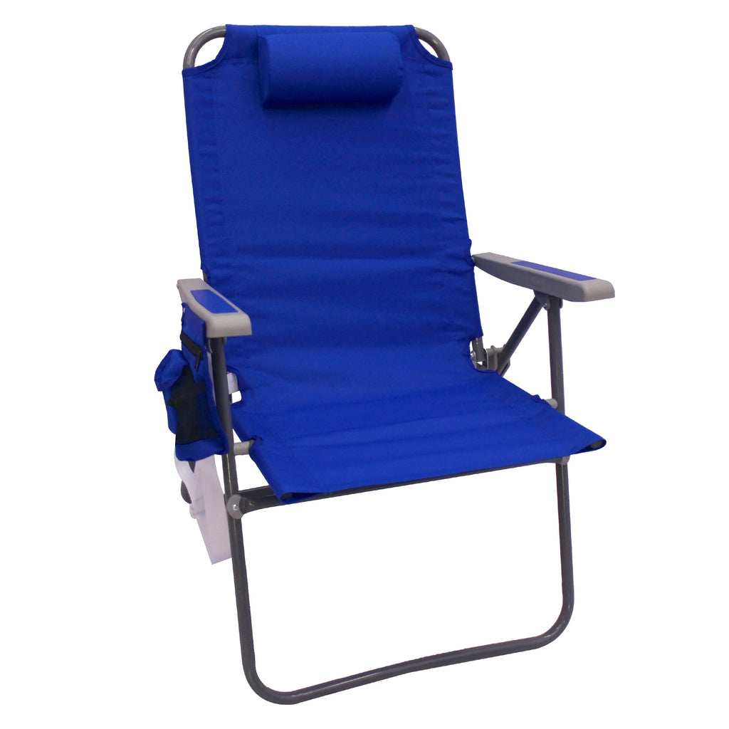 2026 New2-Pack Mainstays Reclining 4-Position Oversize Beach Chair, Blue