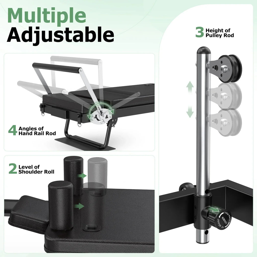 2026 NewGIKPAL 92" Foldable Pilates Reformer Machine for Home Gym,Balanced Body Pilates Exercise Equipment with Jump Board
