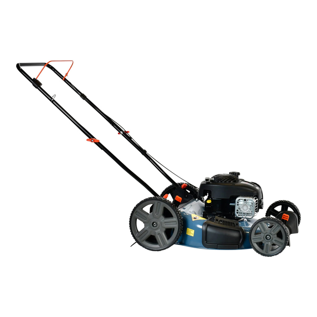 2026 NewSENIX Gas Lawn Mower, 21-Inch, 125 cc 4-Cycle Briggs & Stratton Engine, 2-In-1 Push Lawnmower, 6-Position Height Adjustment with 11-Inch Rear Wheels, LSPG-M4, Blue