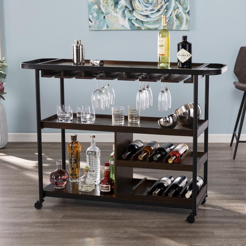 Boston Loft Furnishings Genego 50-in x 36-in Multiple colors/finishes Rectangle Bar cart