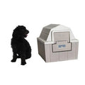 Dog Palace DP Hunter Premium Insulated Outdoor Plastic Dog House, Small,Brown/Tan