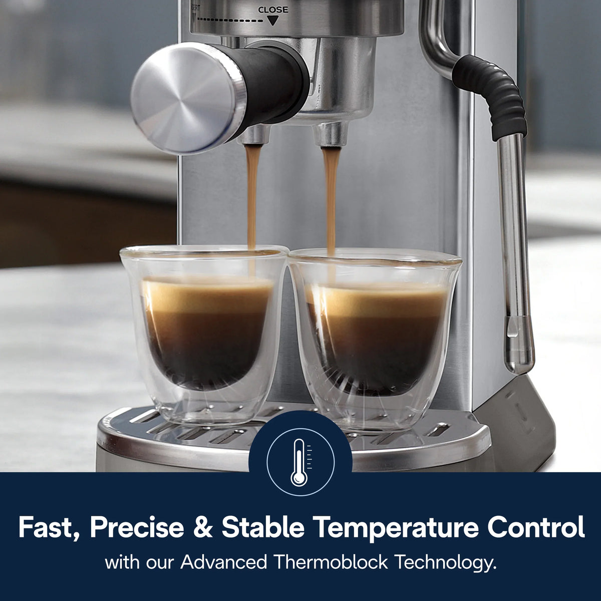 2026 NewDe’Longhi Dedica Duo Espresso Machine, Compact Size with Built in Frother for Latte Art, Brew Espresso, Cold Brew, Lattes & More, Stainless Steel